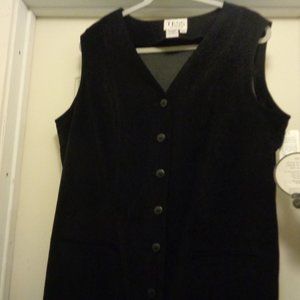 QUIET LUXURY FAUX SUEDE BLACK MAXI JUMPER NWT 18 W